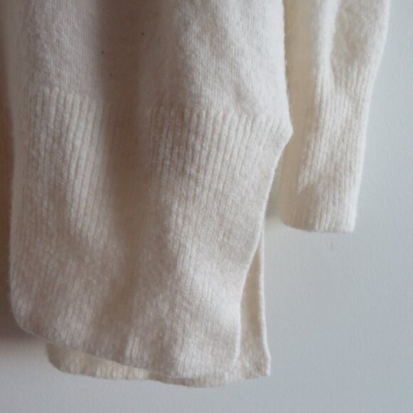 MADEWELL Cozy Walker Open Front Cardigan in Antique Cream Wool Alpaca - Sz XS - Picture 13 of 15